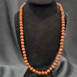Handcrafted Artisan Goldstone and Copper Necklace